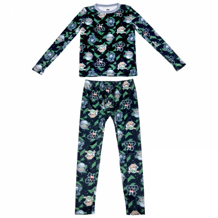 Star Wars the Mandalorian Mando & Child AOP Boys 2-Piece Pajama Set